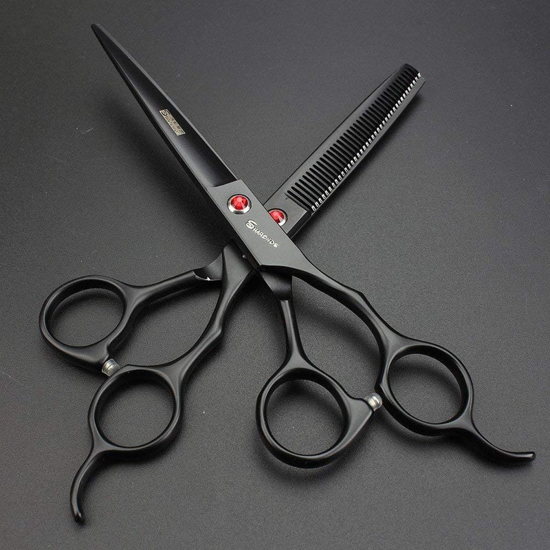 SHARONDS 7.0 Inch Stainless Steel Professional Barber Scissors Hair Thinning Scissors Hairdresser or Home Hairdresser Variant/Hybrid Scissors (scissors set) - Image 2